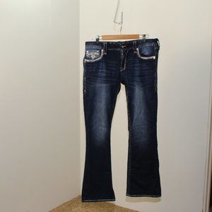 Rock Revival Boris Rhinestone Easy Boot Jeans 32